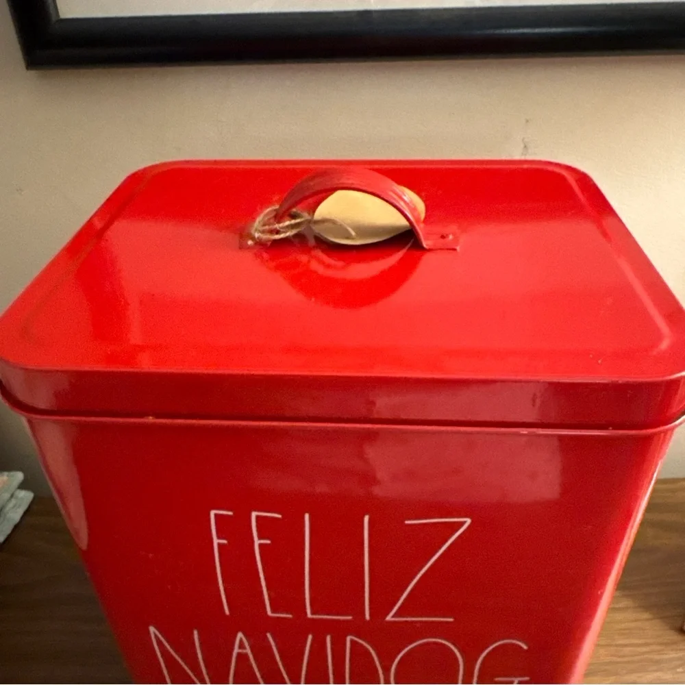 Red Dog Treat Container - Feliz Navidog Rae Dunn